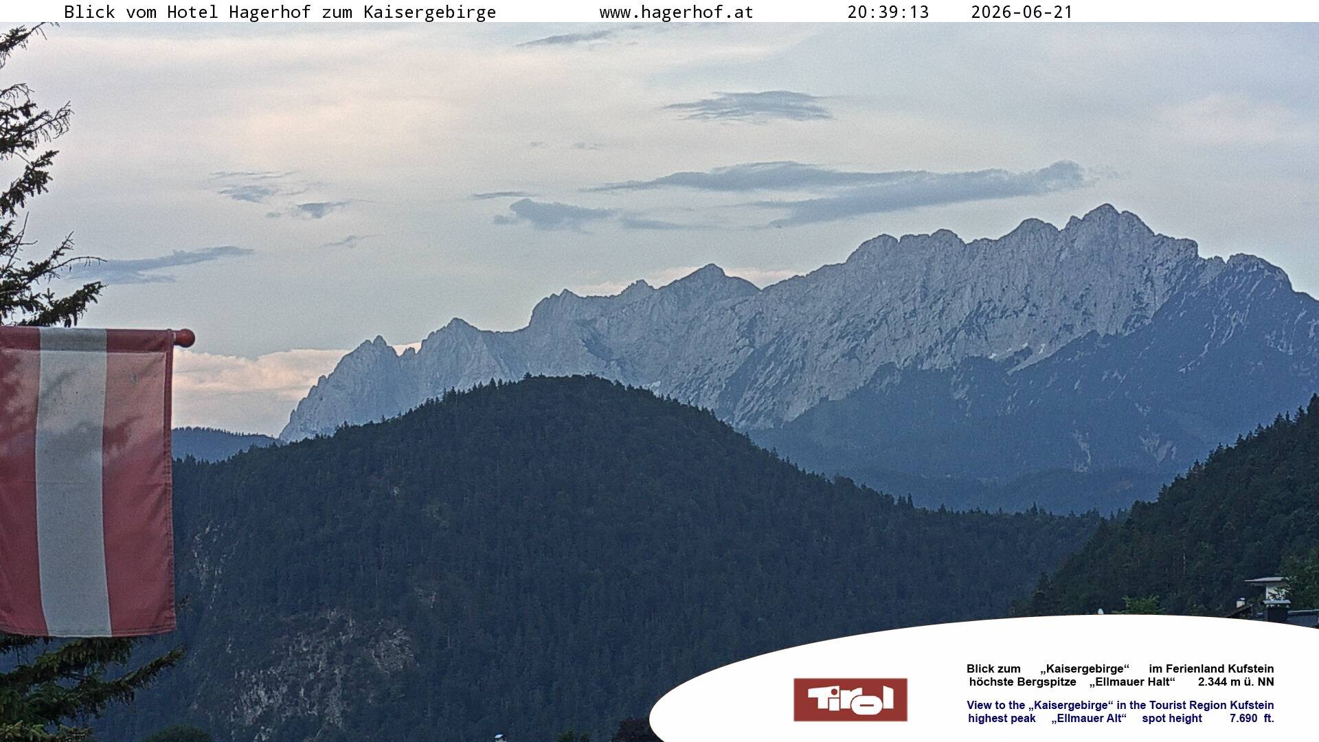Archiv Foto Webcam Blick aufs Kaisergebirge