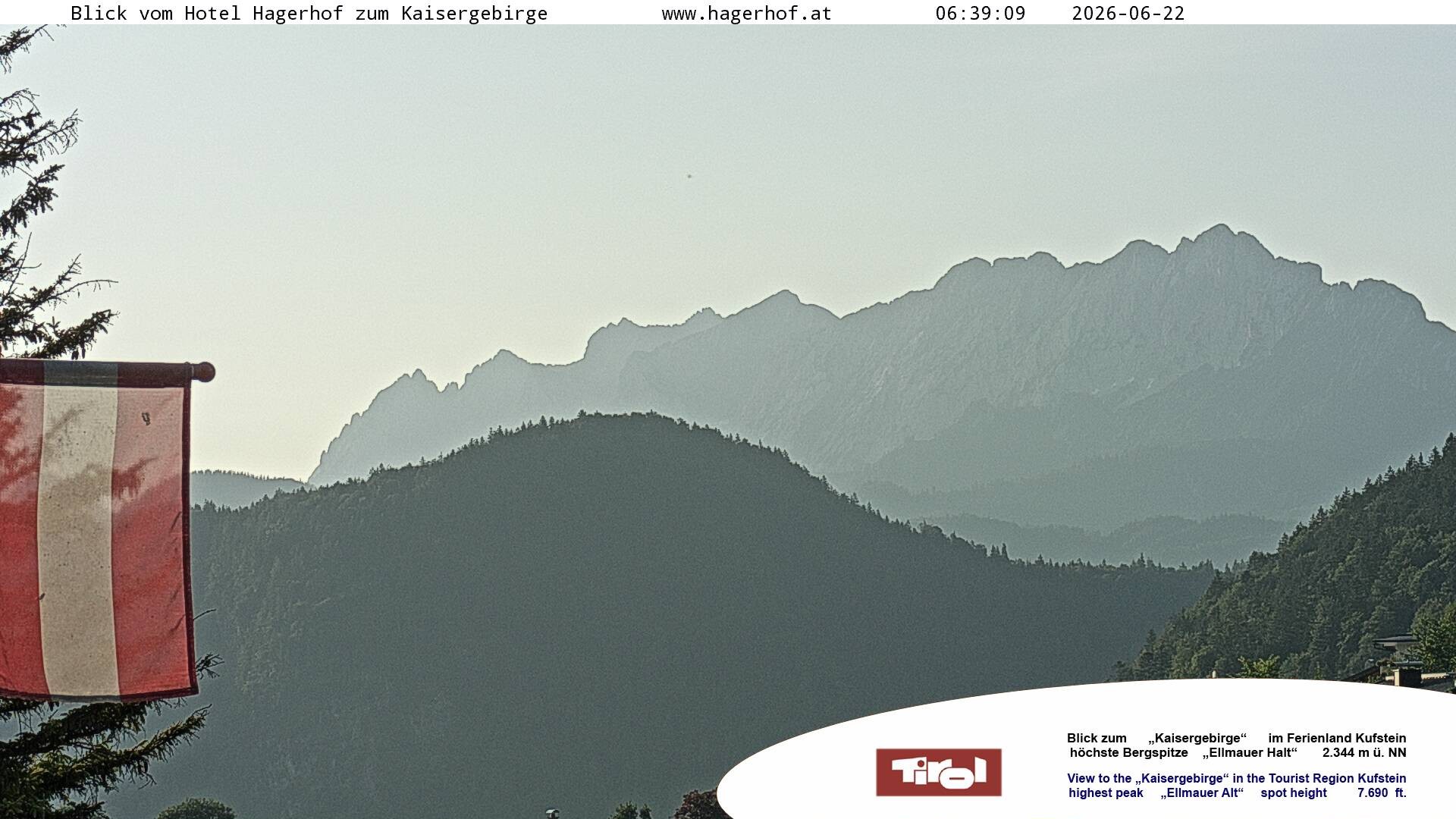 Archiv Foto Webcam Blick aufs Kaisergebirge