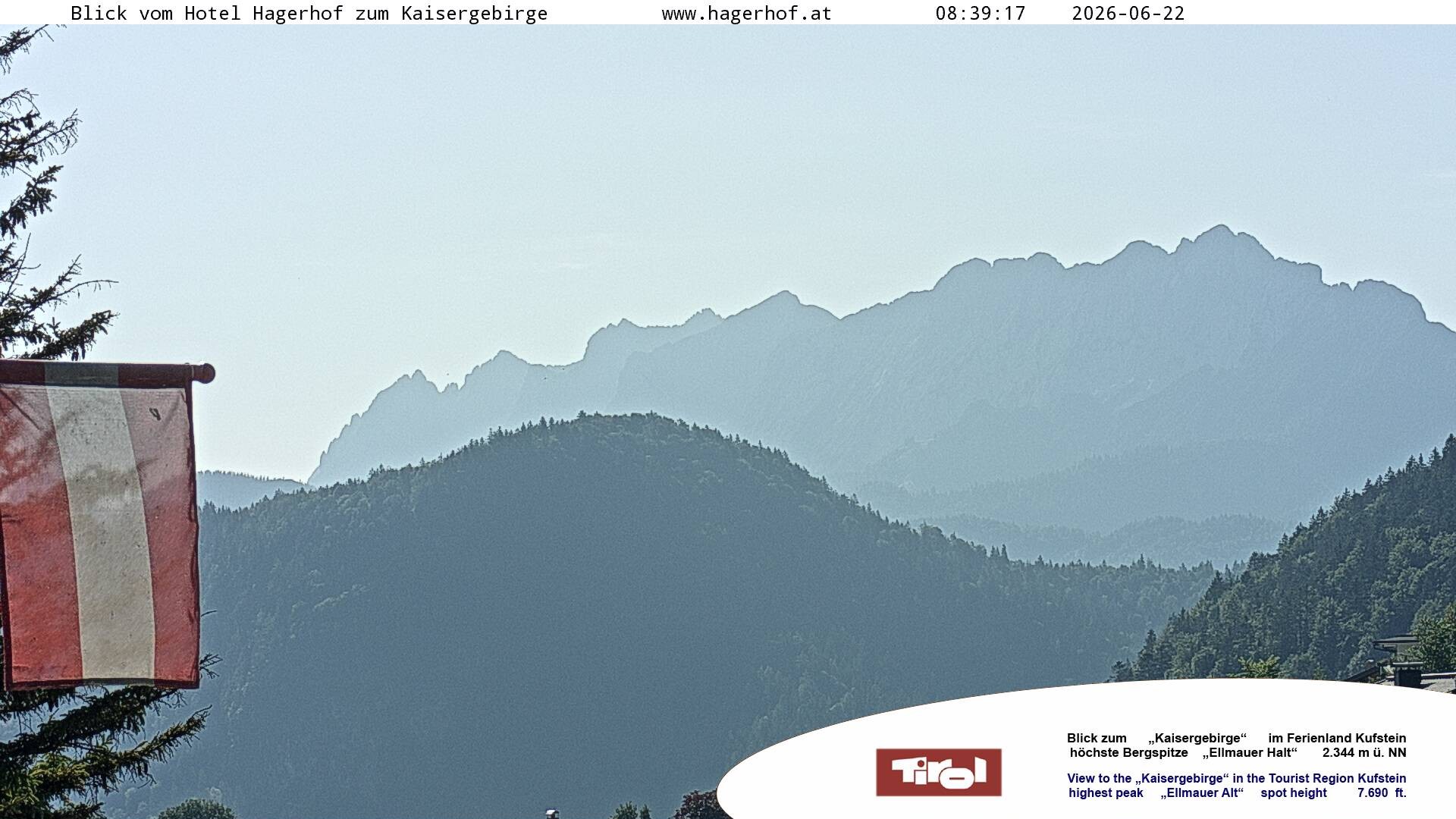 Archiv Foto Webcam Blick aufs Kaisergebirge