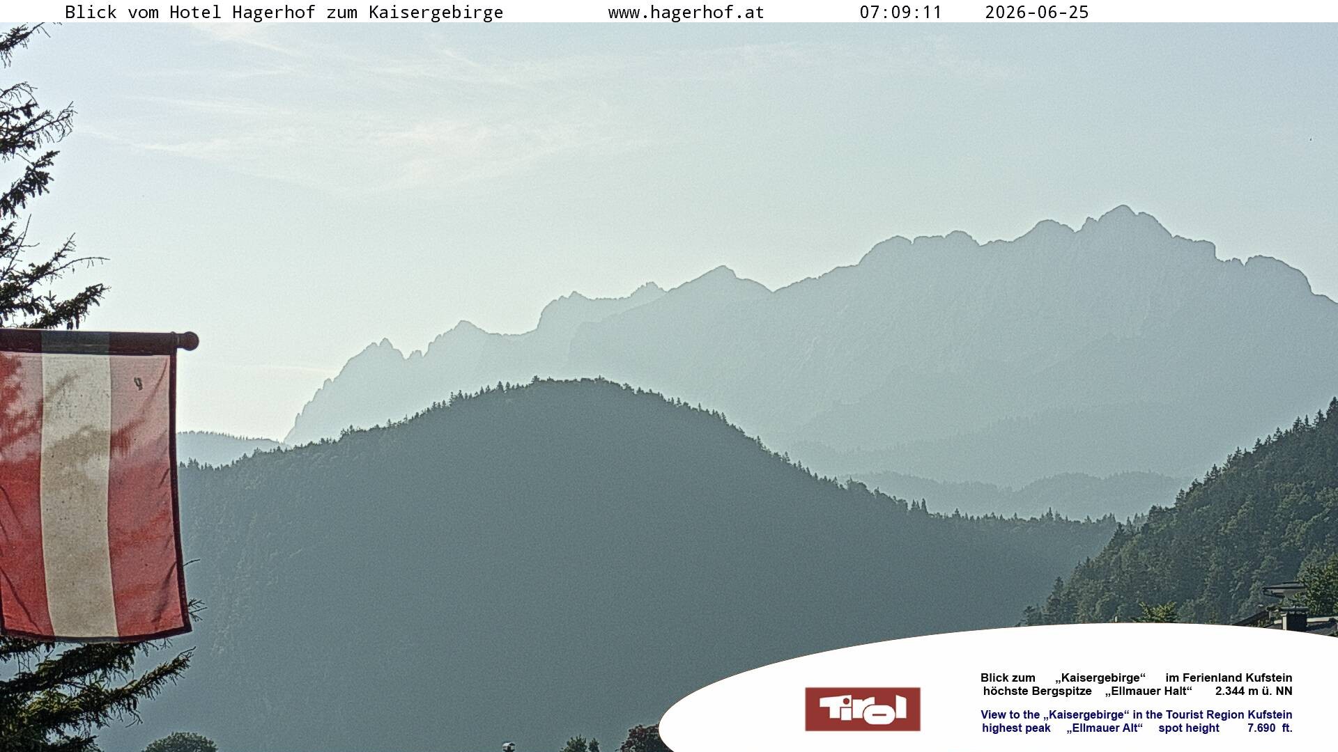 Archiv Foto Webcam Blick aufs Kaisergebirge