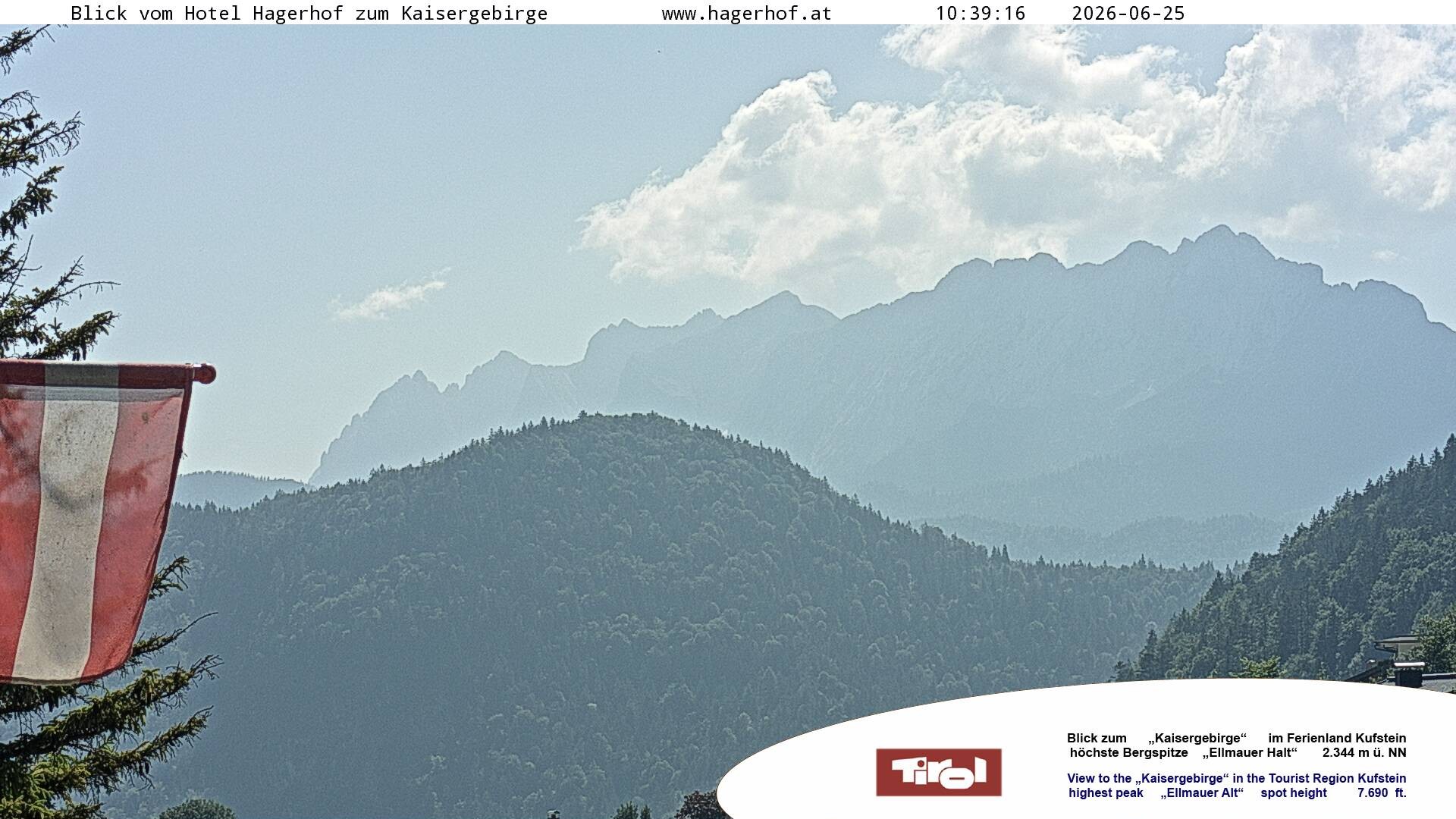 Archiv Foto Webcam Blick aufs Kaisergebirge