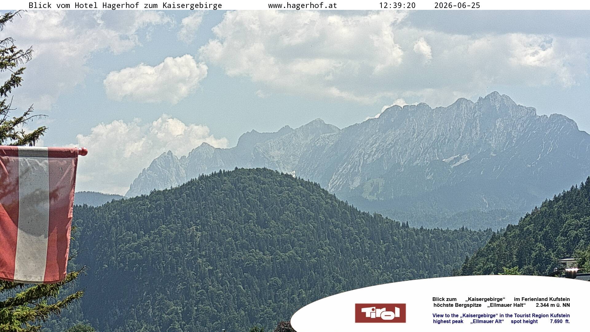 Archiv Foto Webcam Blick aufs Kaisergebirge