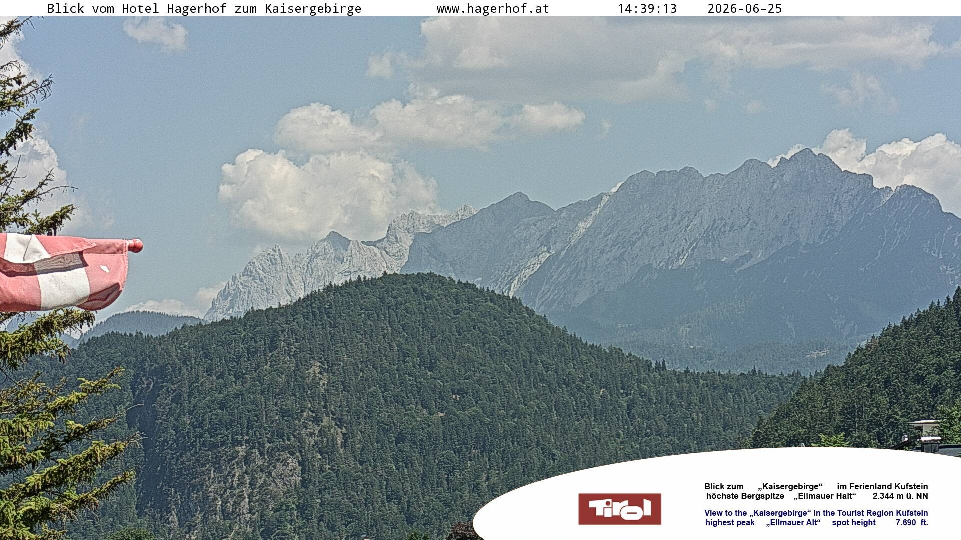 Archiv Foto Webcam Blick aufs Kaisergebirge
