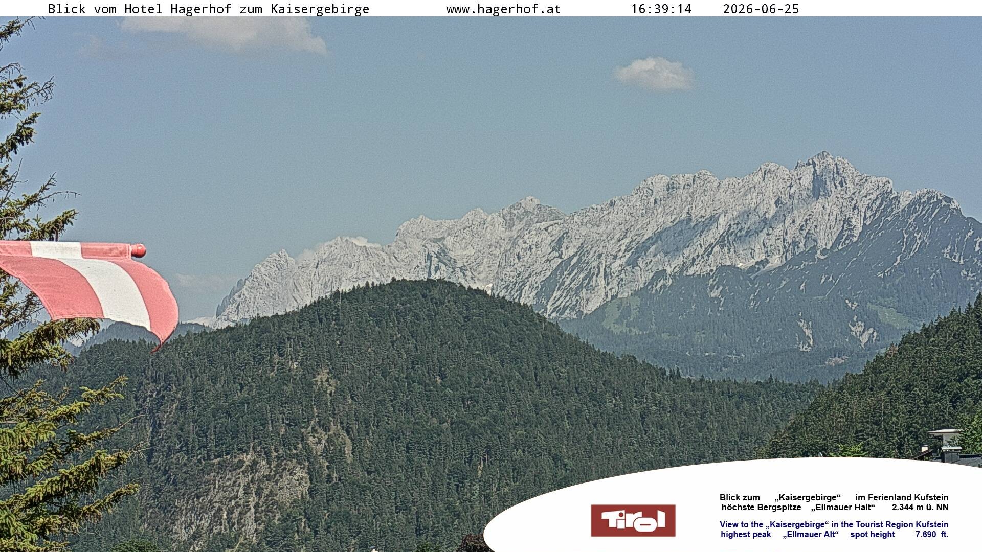 Archiv Foto Webcam Blick aufs Kaisergebirge