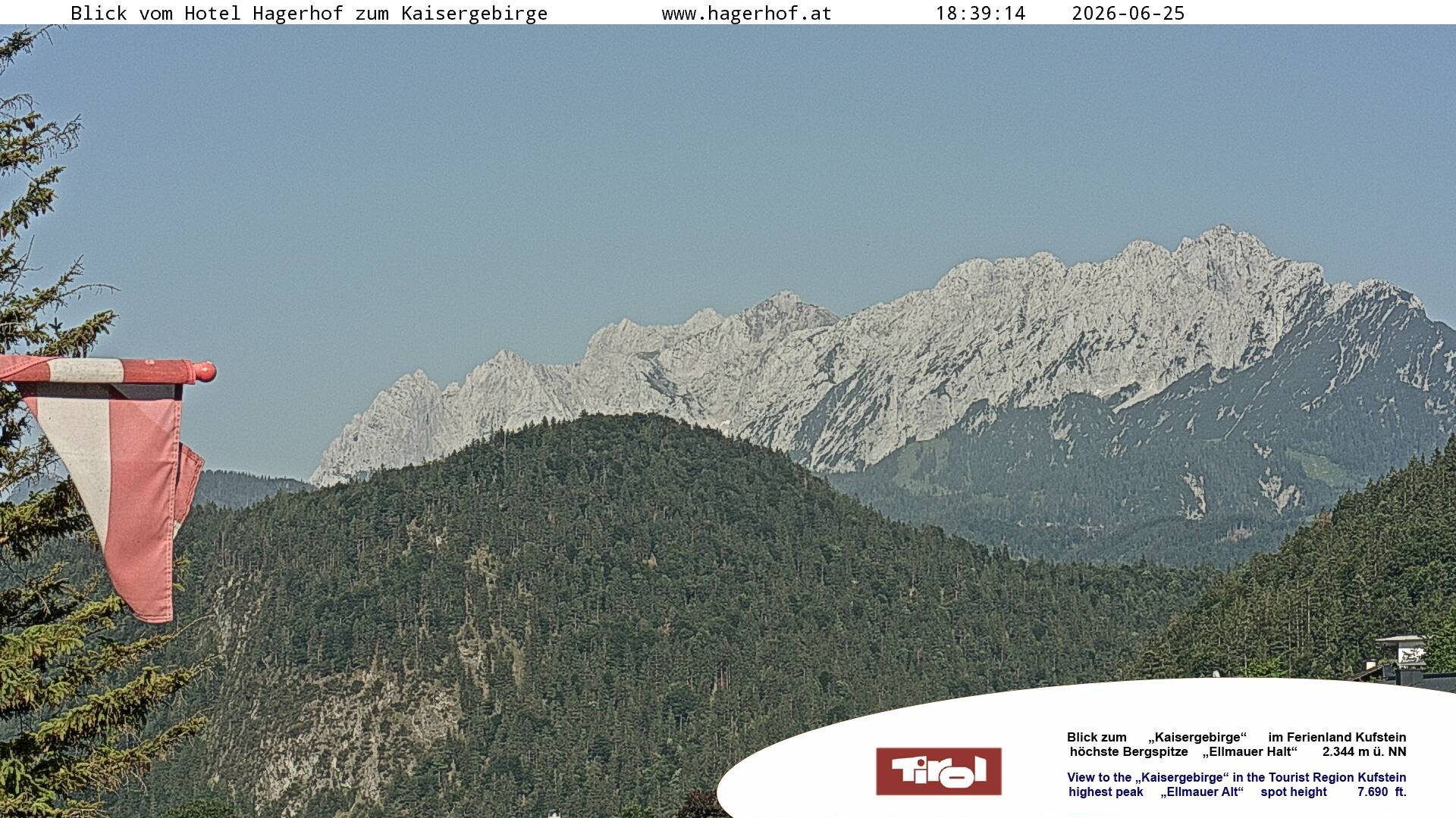 Archiv Foto Webcam Blick aufs Kaisergebirge