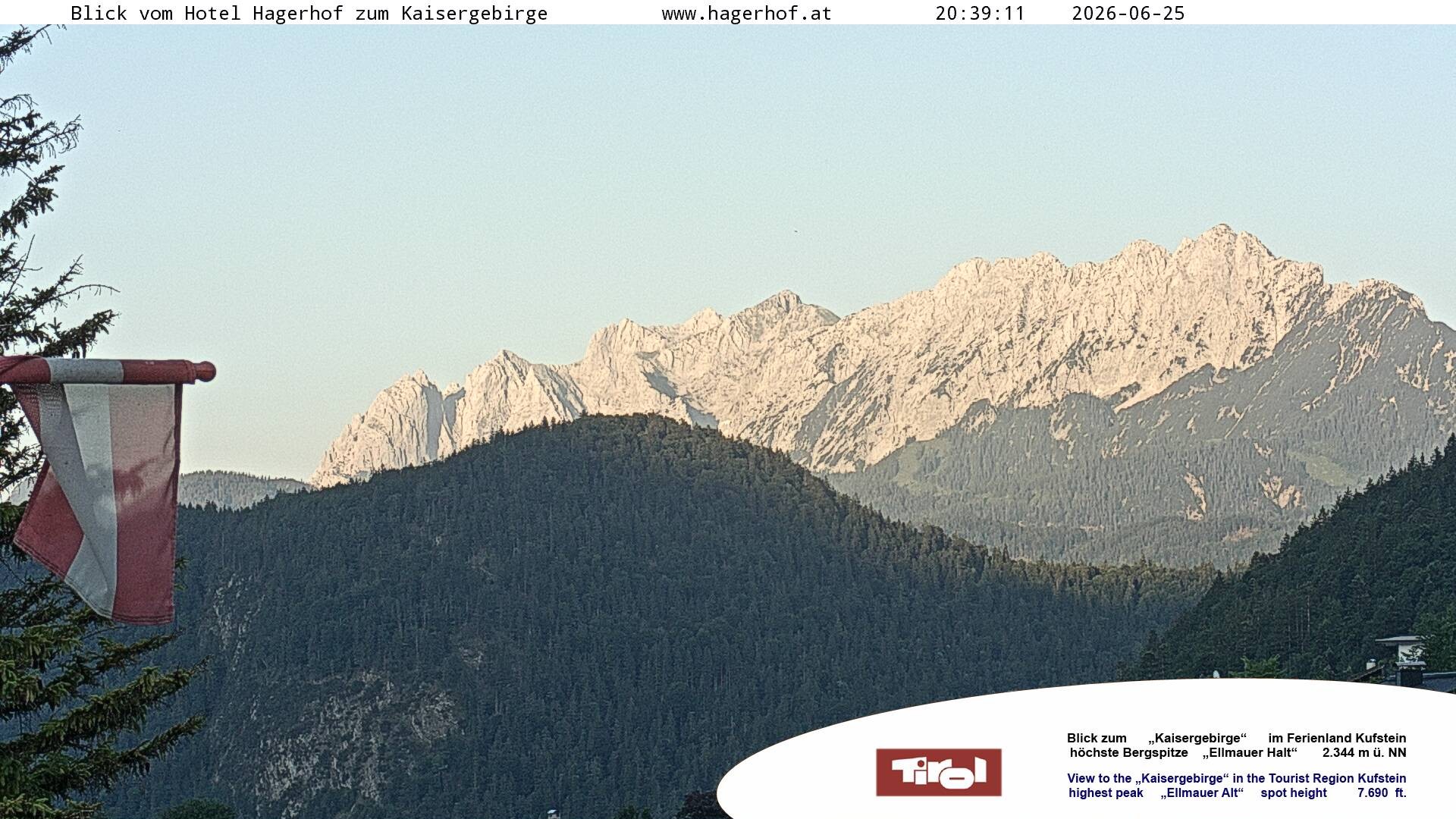 Archiv Foto Webcam Blick aufs Kaisergebirge