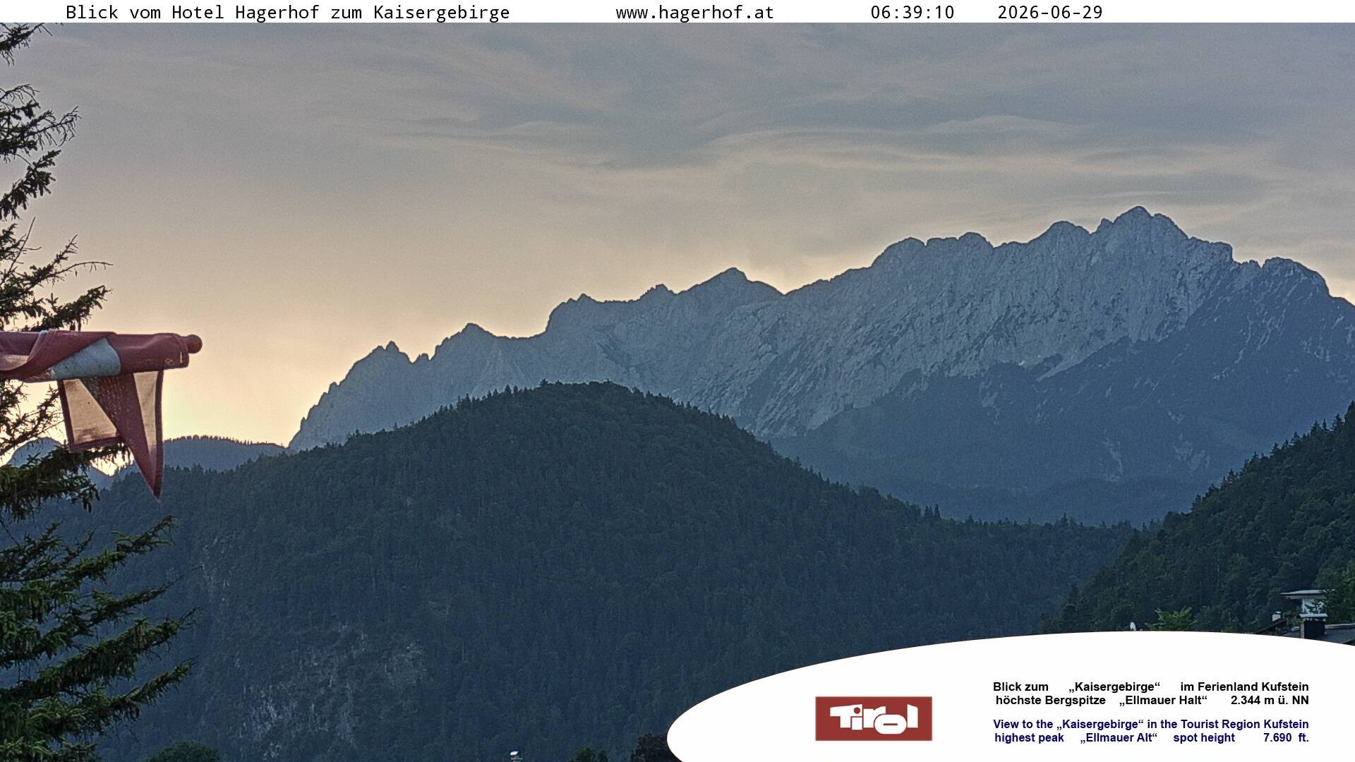 Archiv Foto Webcam Blick aufs Kaisergebirge