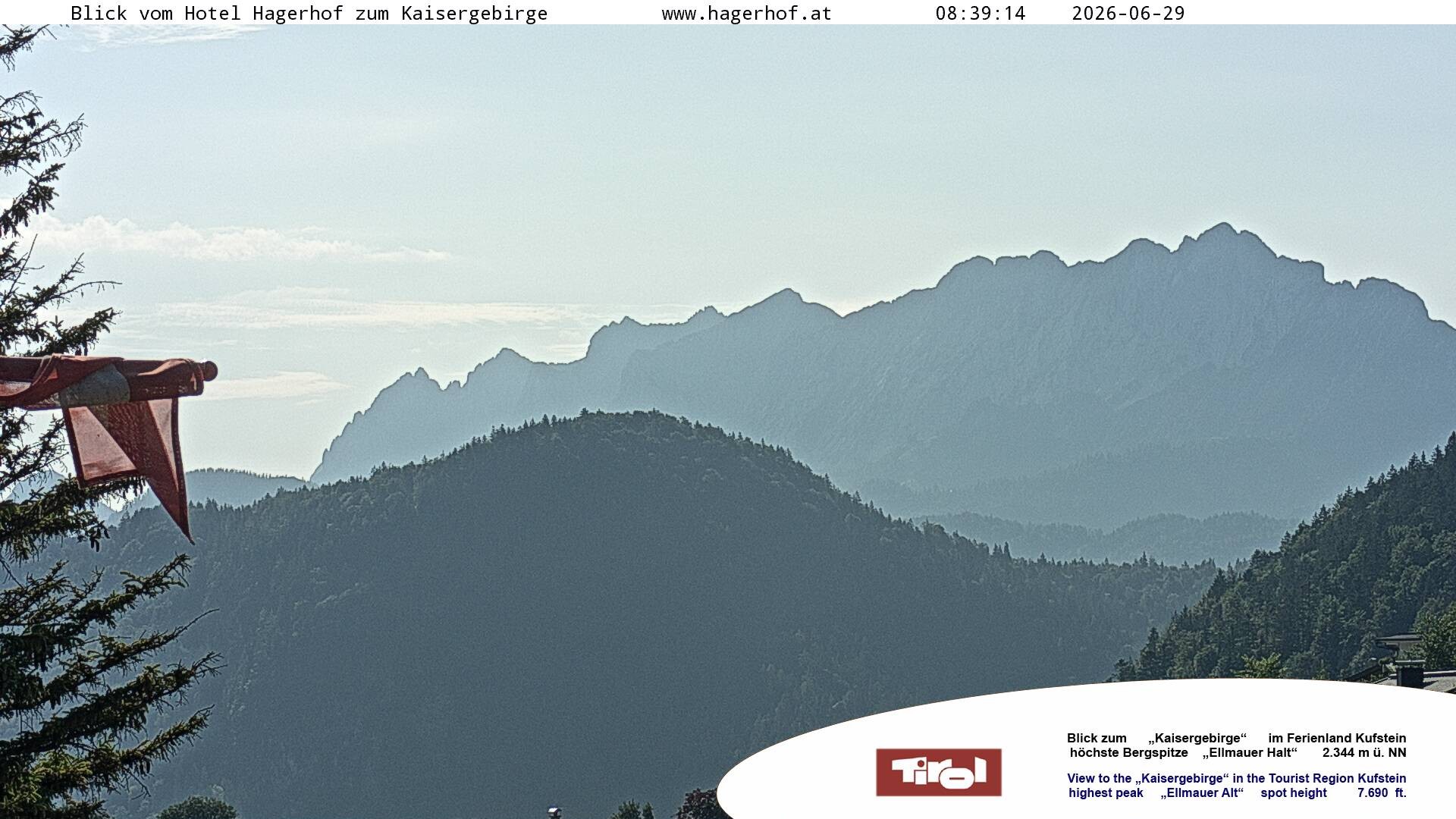 Archiv Foto Webcam Blick aufs Kaisergebirge