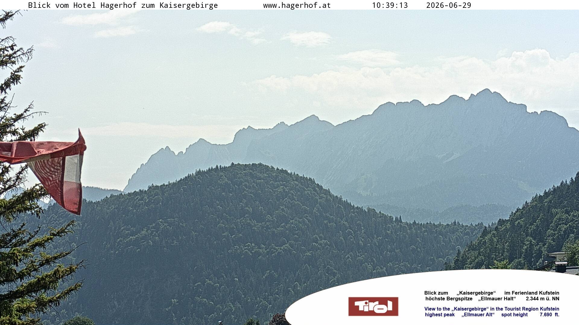 Archiv Foto Webcam Blick aufs Kaisergebirge