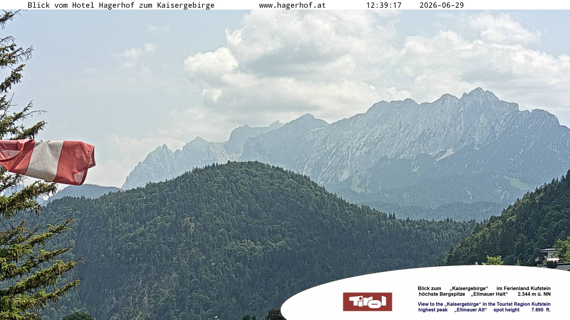 Archiv Foto Webcam Blick aufs Kaisergebirge
