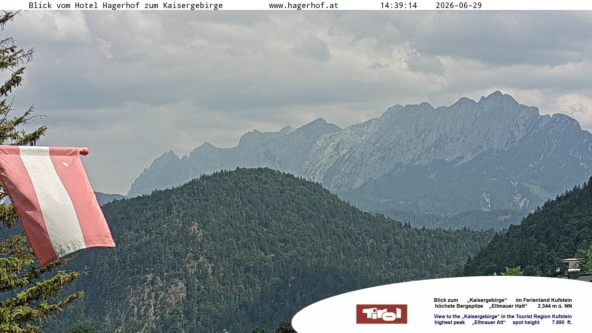 Archiv Foto Webcam Blick aufs Kaisergebirge