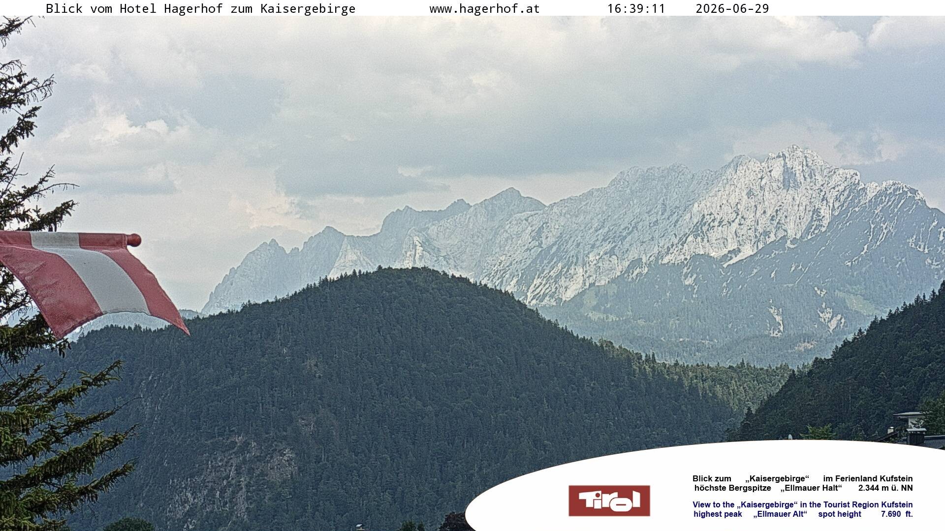 Archiv Foto Webcam Blick aufs Kaisergebirge