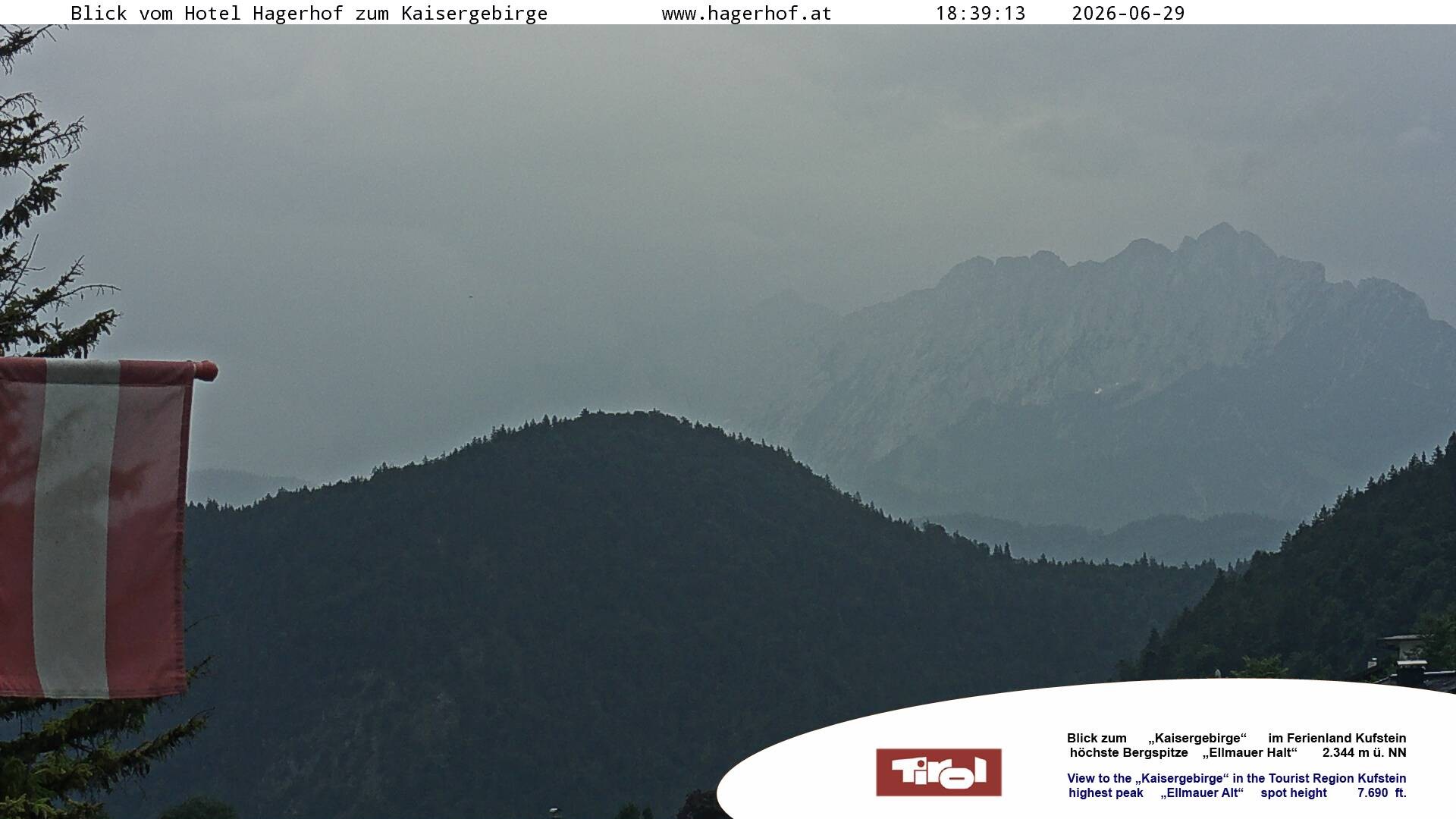 Archiv Foto Webcam Blick aufs Kaisergebirge