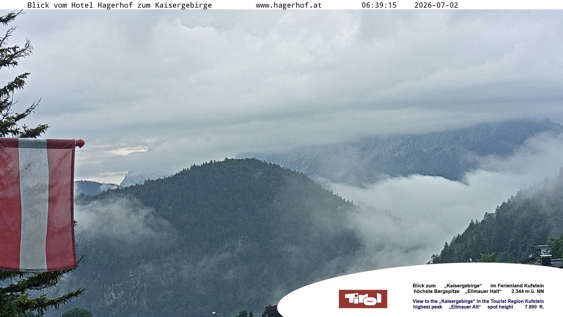 Archiv Foto Webcam Blick aufs Kaisergebirge