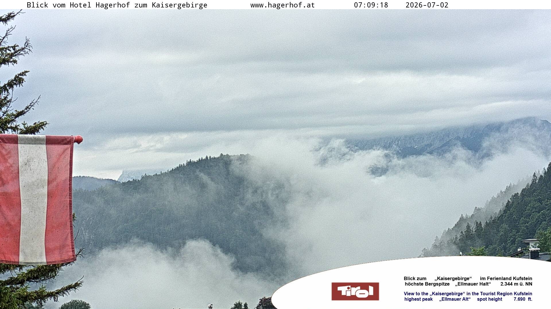 Archiv Foto Webcam Blick aufs Kaisergebirge