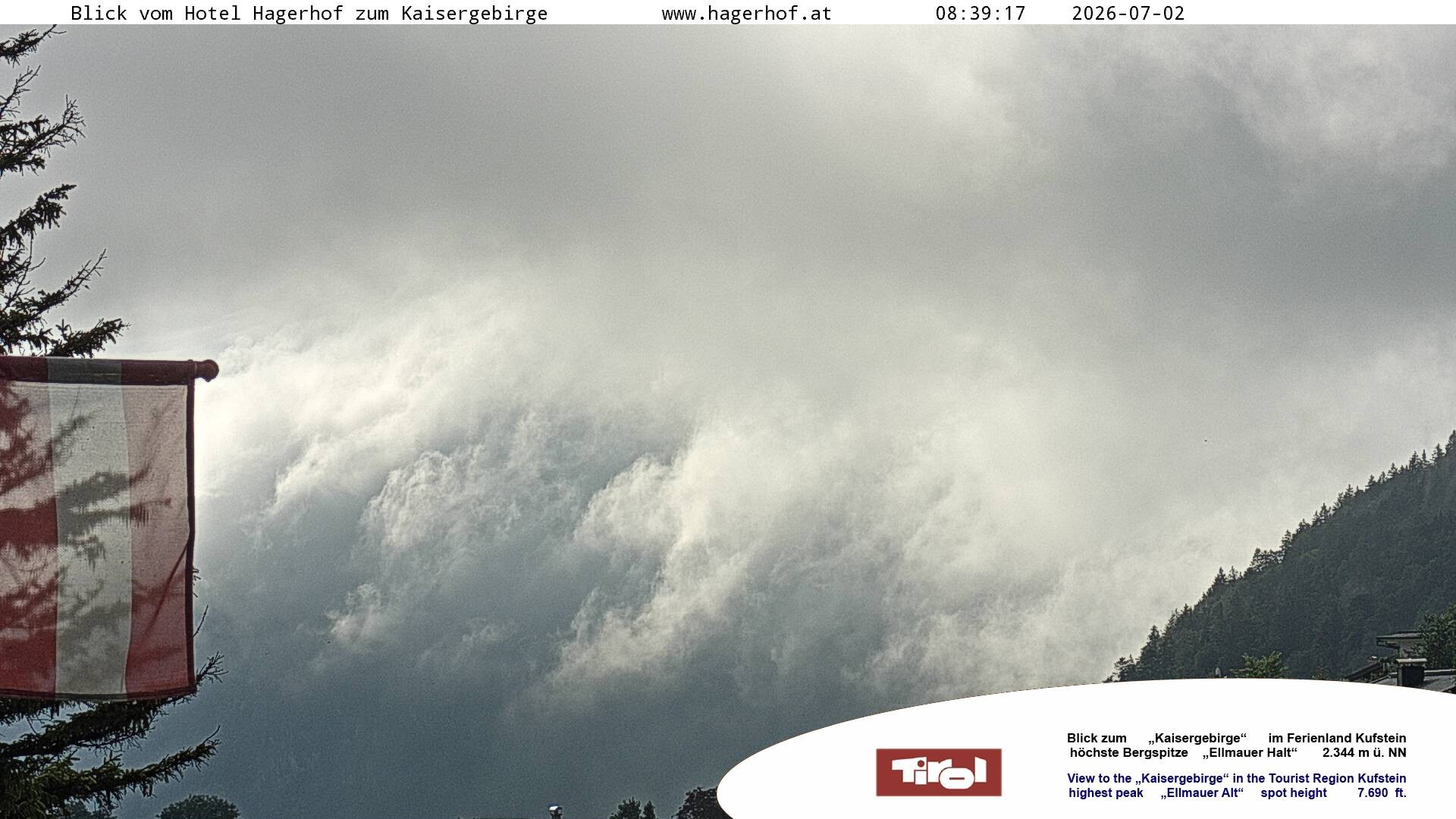 Archiv Foto Webcam Blick aufs Kaisergebirge