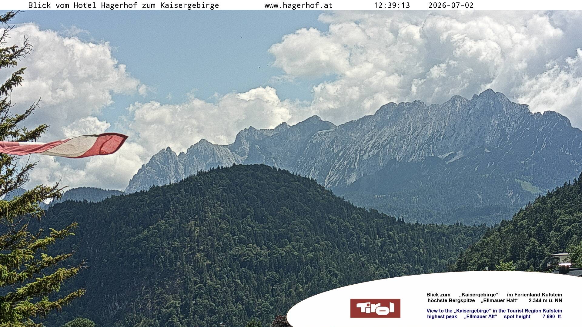 Archiv Foto Webcam Blick aufs Kaisergebirge