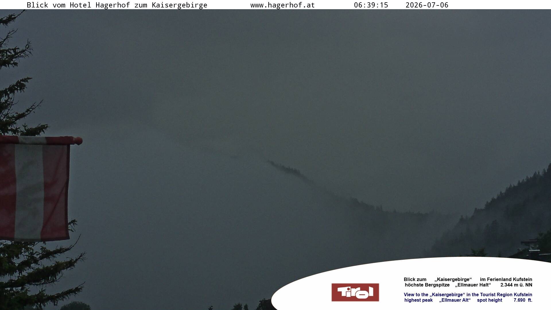 Archived image Webcam View to Kaisergebirge
