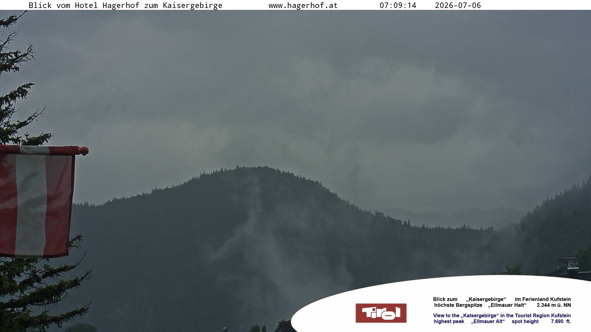 Archived image Webcam View to Kaisergebirge