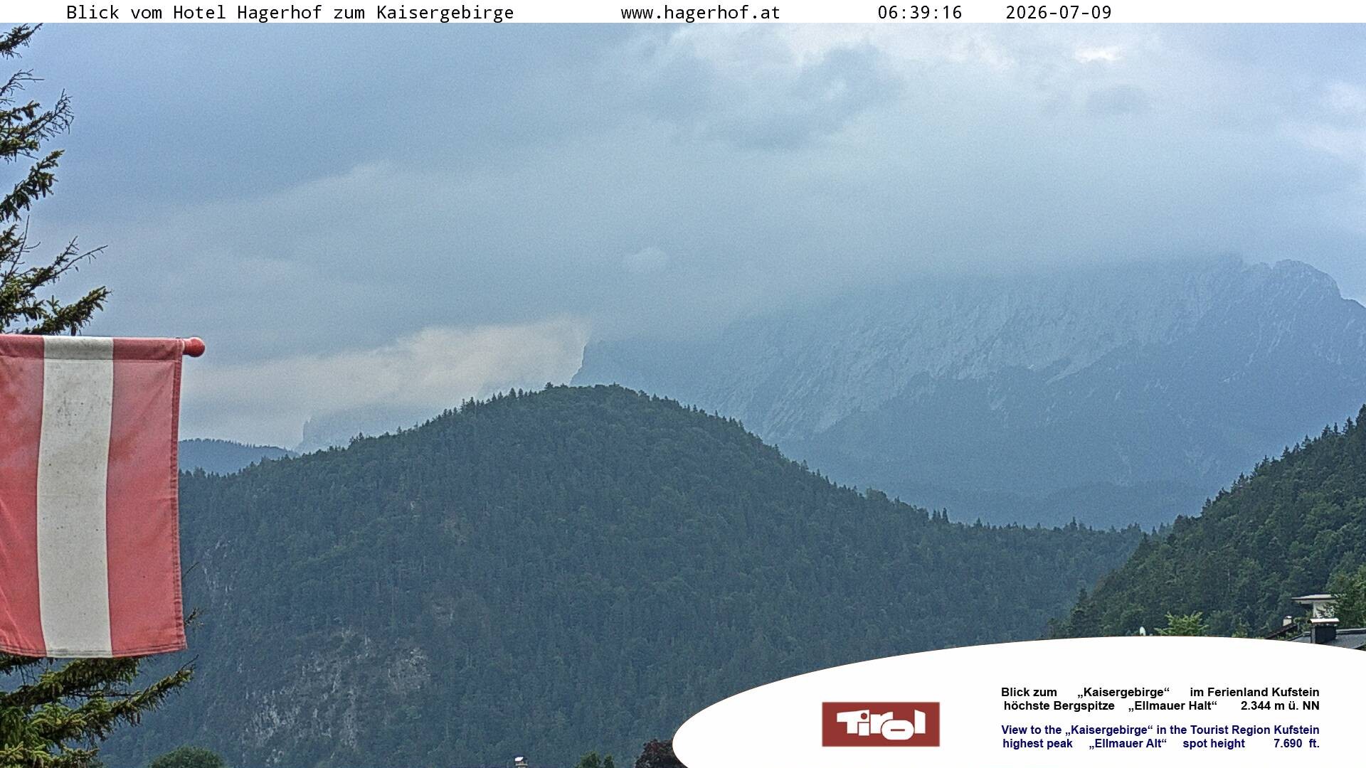 Archiv Foto Webcam Blick aufs Kaisergebirge