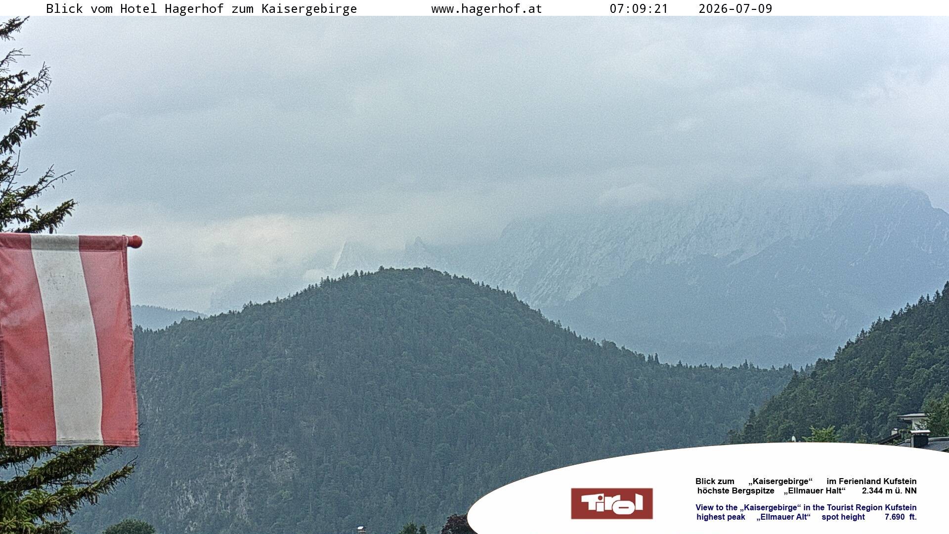 Archiv Foto Webcam Blick aufs Kaisergebirge