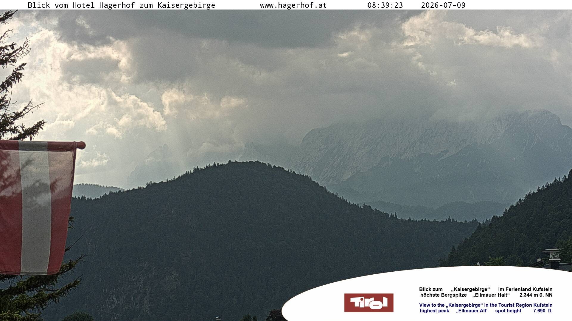Archiv Foto Webcam Blick aufs Kaisergebirge