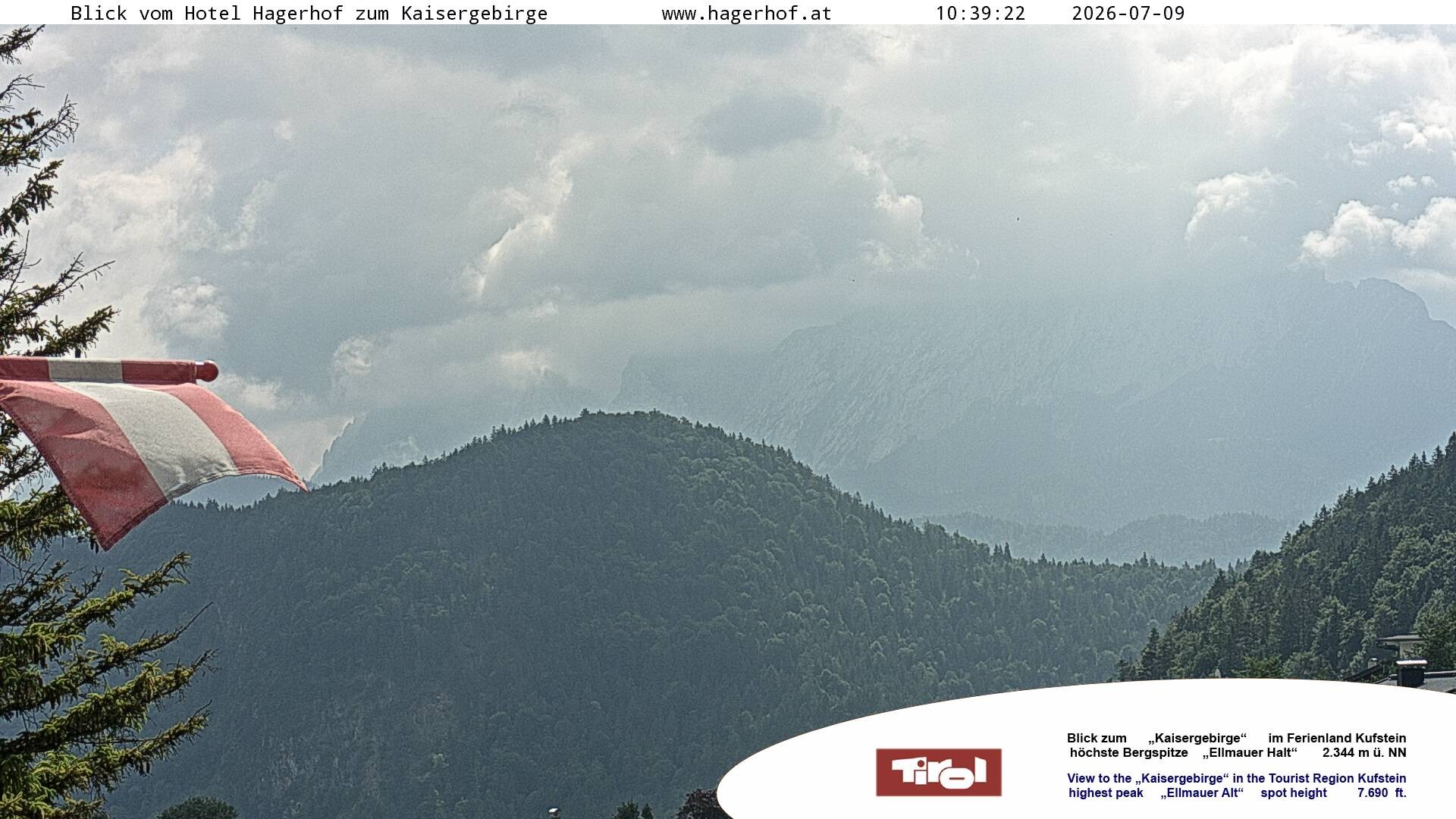 Archiv Foto Webcam Blick aufs Kaisergebirge