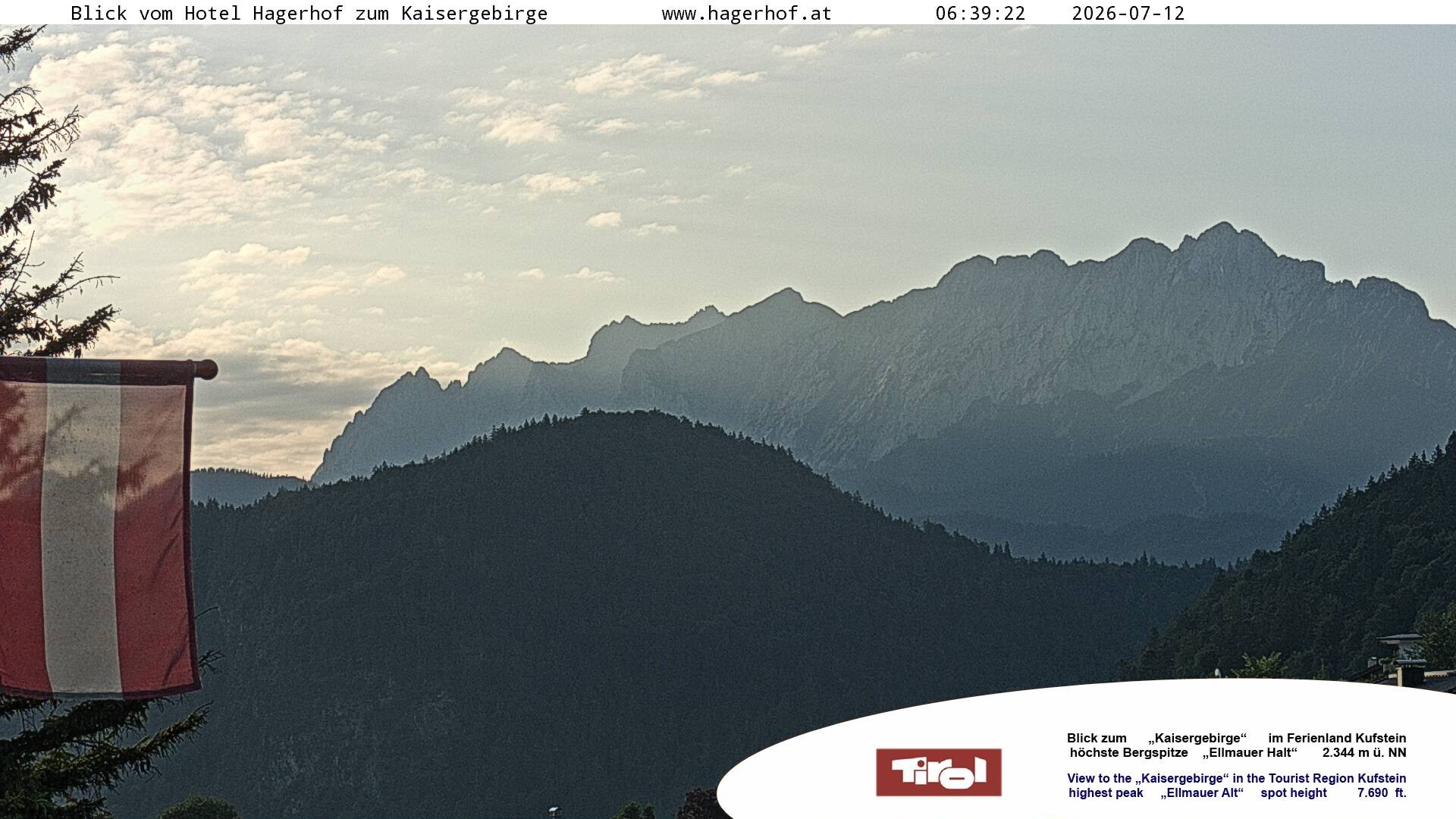 Archiv Foto Webcam Blick aufs Kaisergebirge