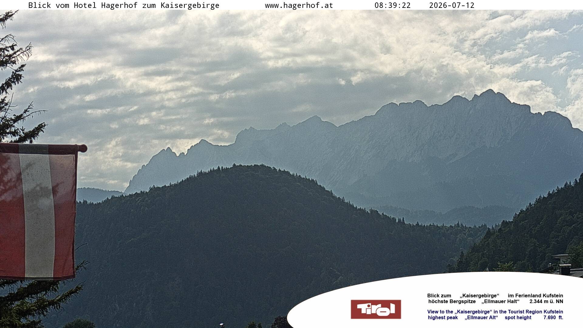 Archiv Foto Webcam Blick aufs Kaisergebirge
