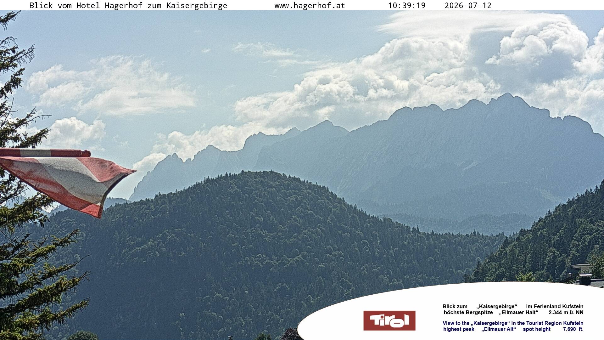 Archiv Foto Webcam Blick aufs Kaisergebirge