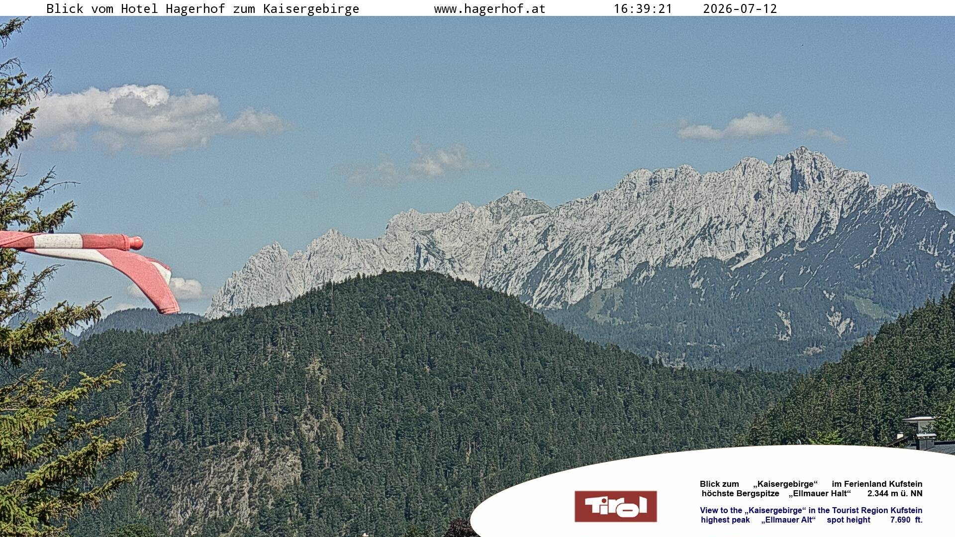 Archiv Foto Webcam Blick aufs Kaisergebirge