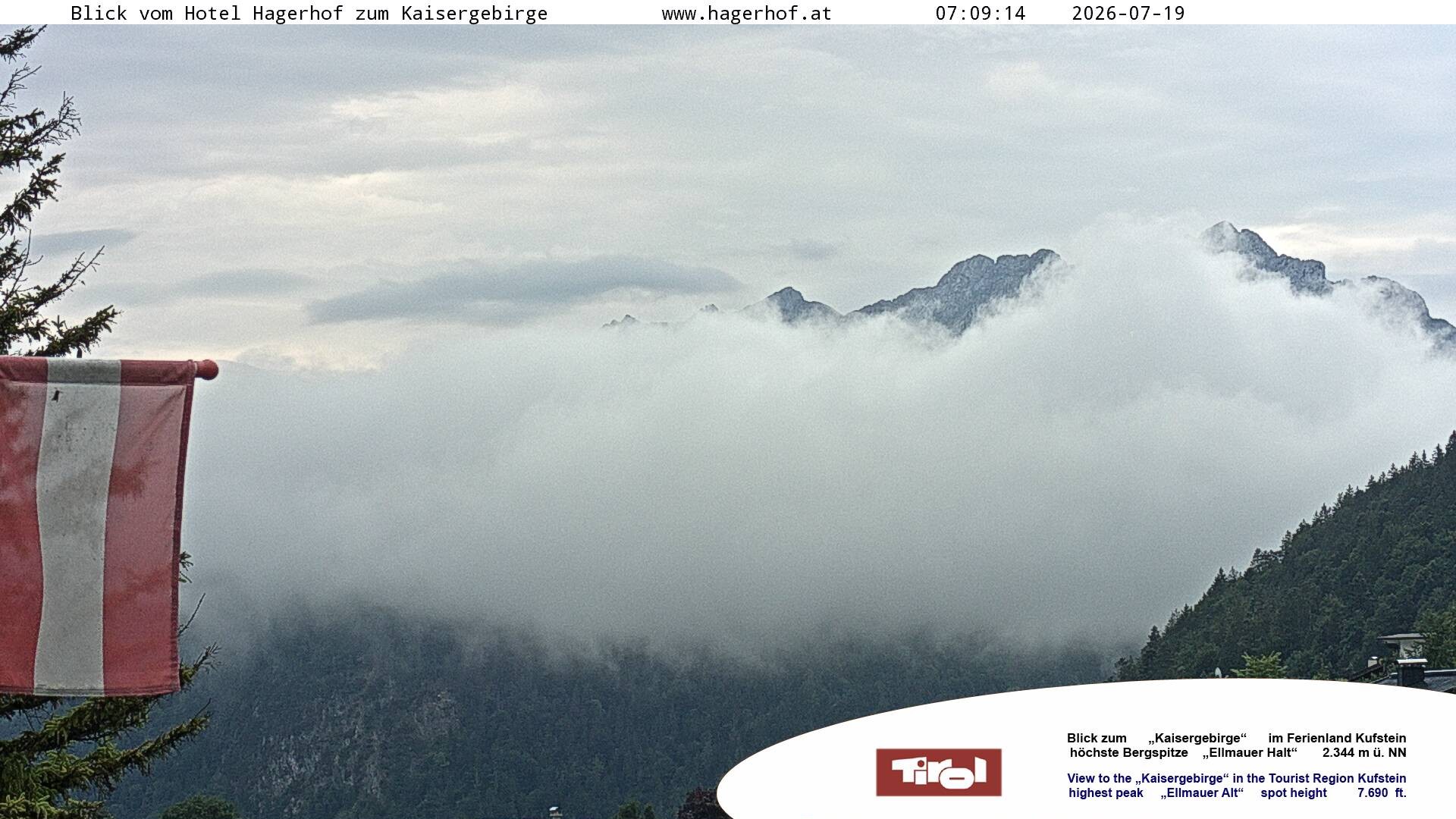 Archiv Foto Webcam Blick aufs Kaisergebirge
