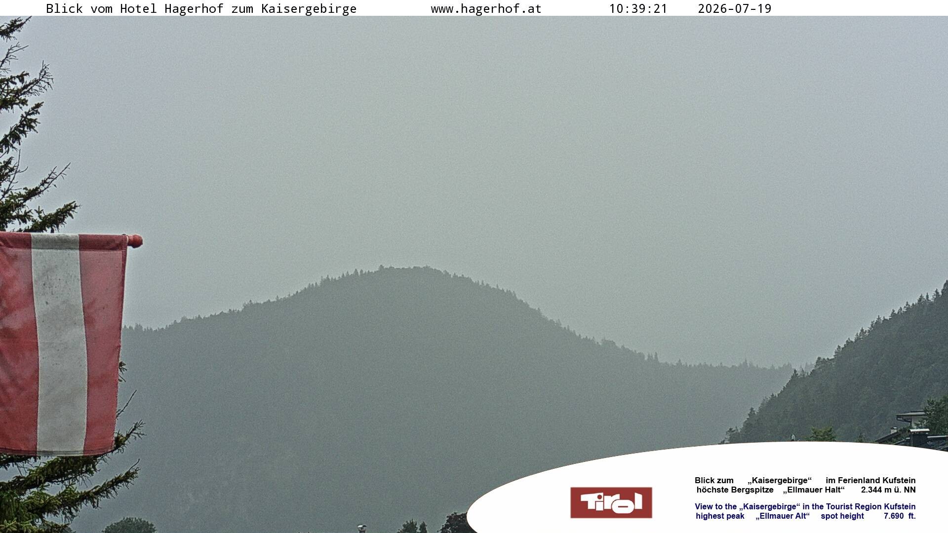 Archiv Foto Webcam Blick aufs Kaisergebirge