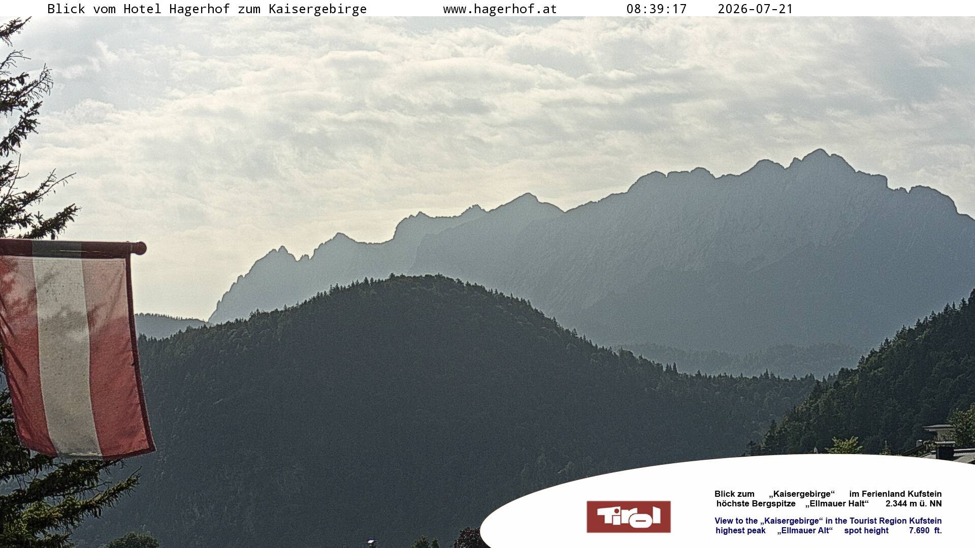 Archived image Webcam View to Kaisergebirge