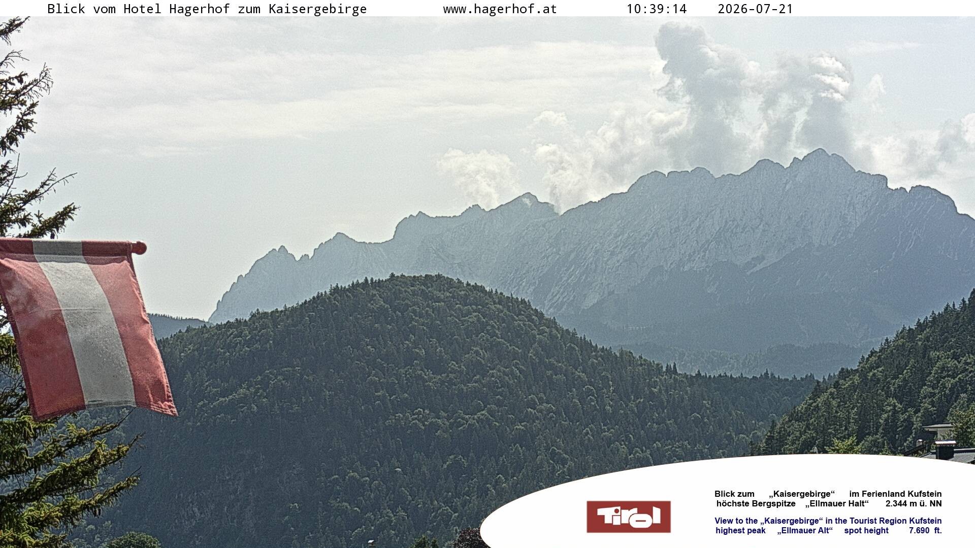 Archived image Webcam View to Kaisergebirge