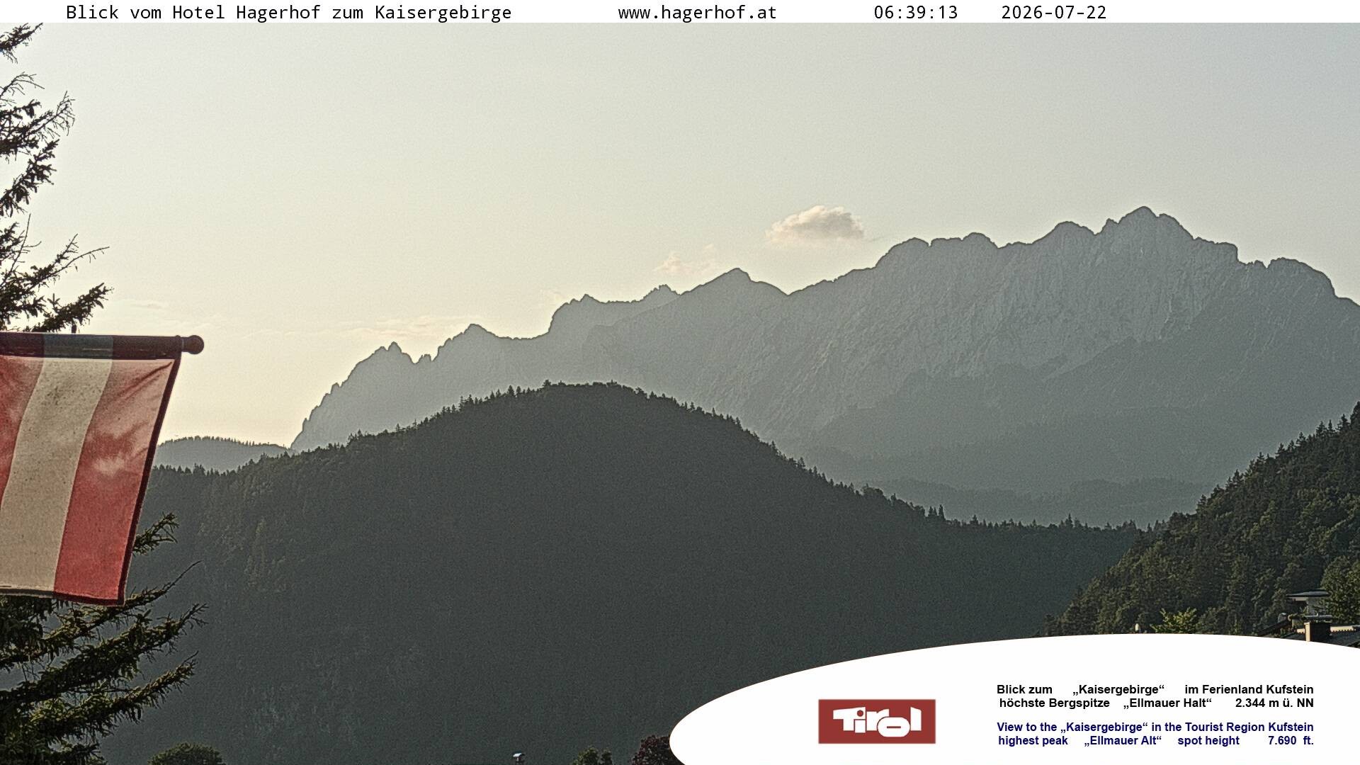 Archiv Foto Webcam Blick aufs Kaisergebirge