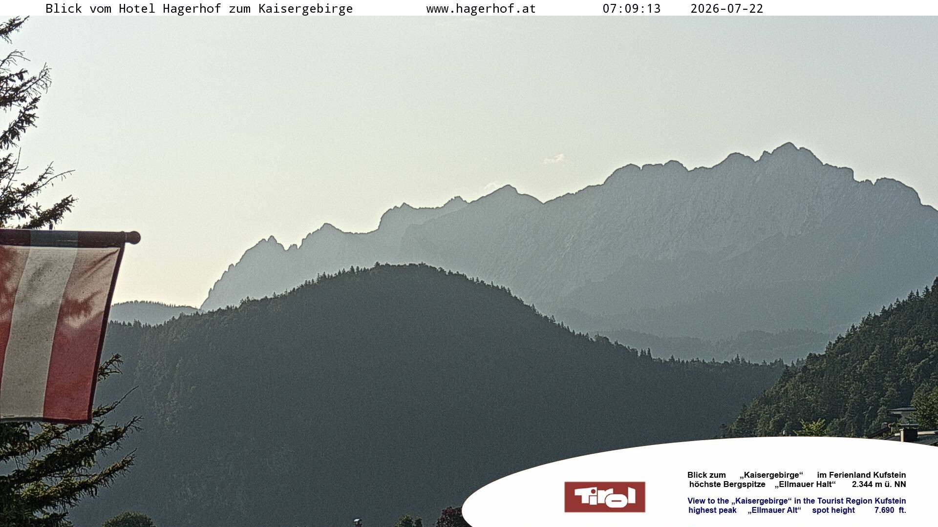 Archiv Foto Webcam Blick aufs Kaisergebirge