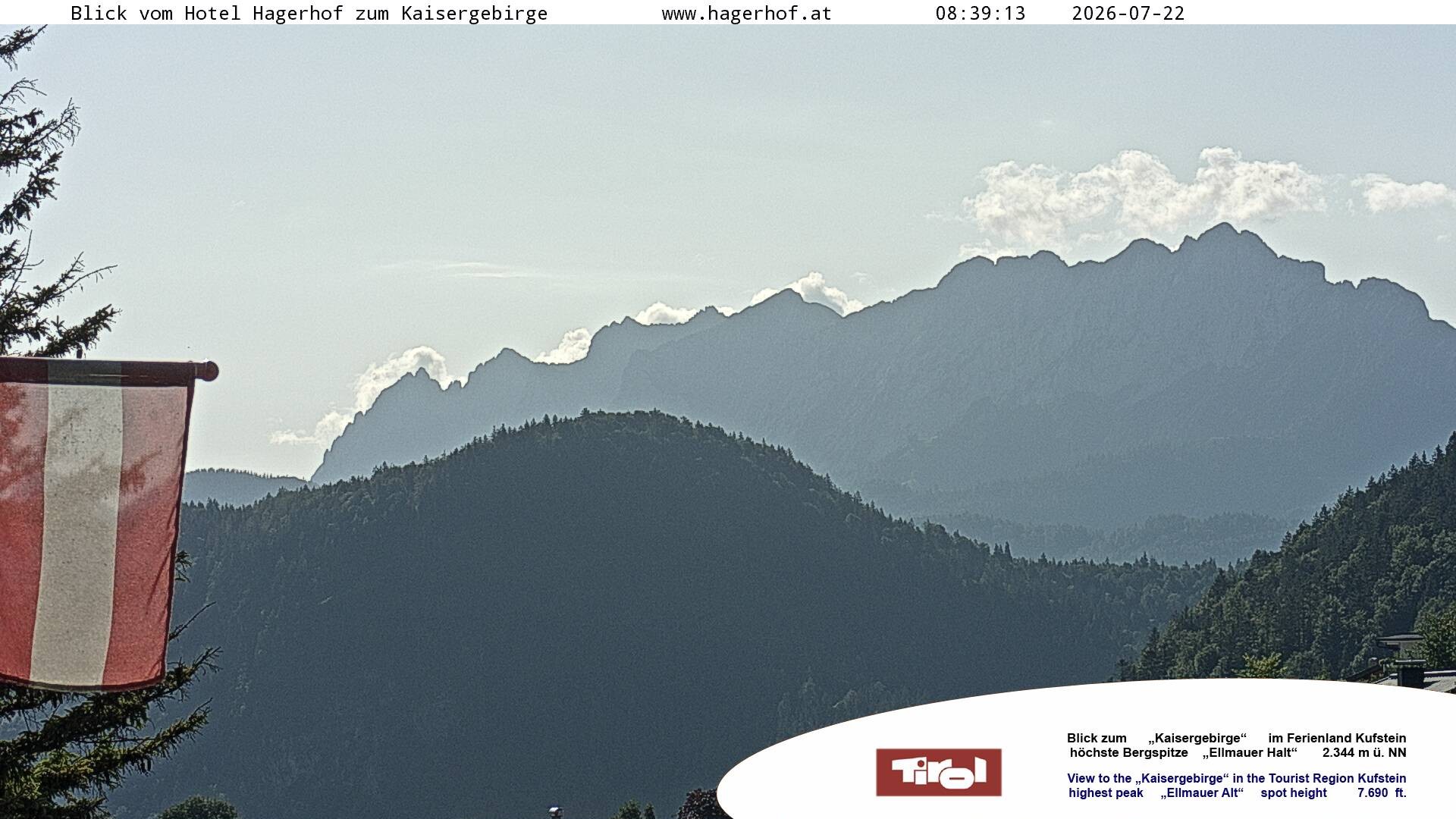 Archiv Foto Webcam Blick aufs Kaisergebirge