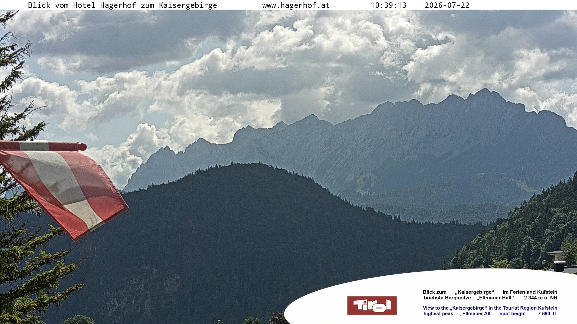 Archiv Foto Webcam Blick aufs Kaisergebirge