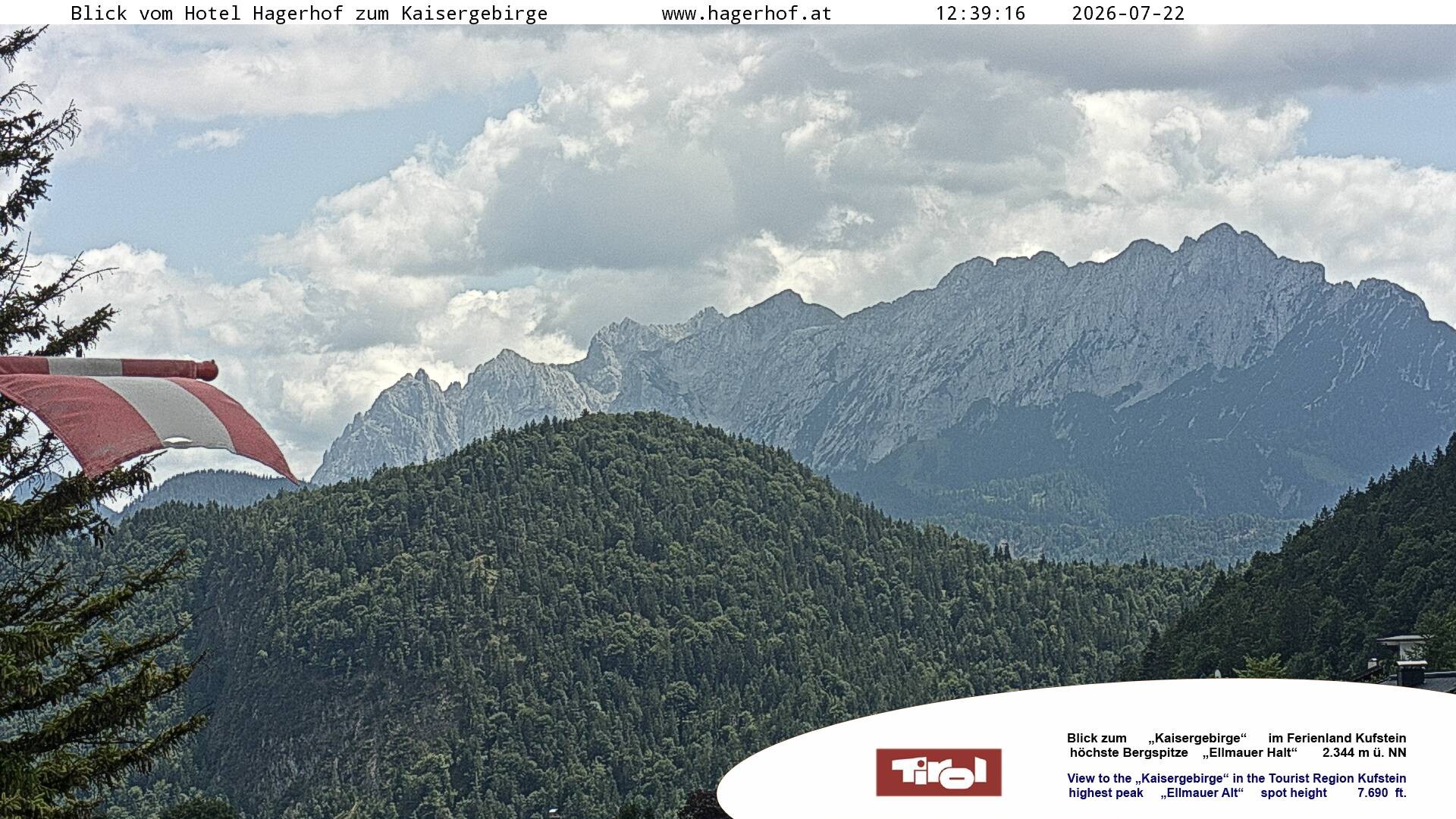 Archiv Foto Webcam Blick aufs Kaisergebirge