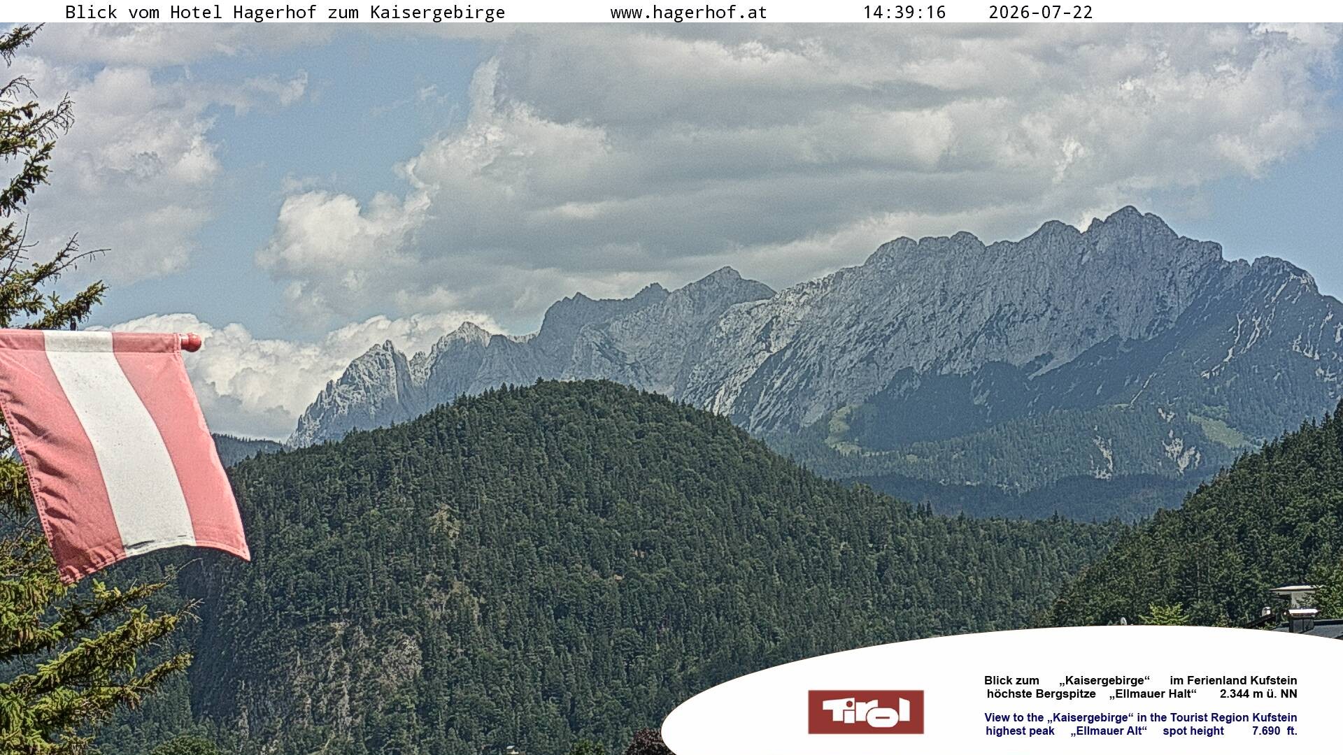 Archiv Foto Webcam Blick aufs Kaisergebirge