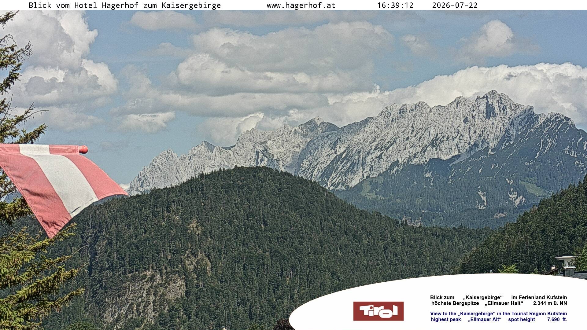 Archiv Foto Webcam Blick aufs Kaisergebirge