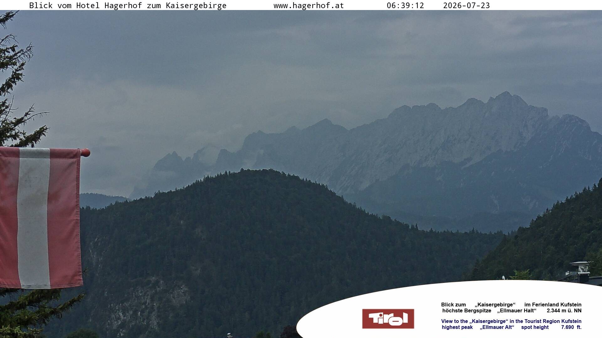 Archiv Foto Webcam Blick aufs Kaisergebirge
