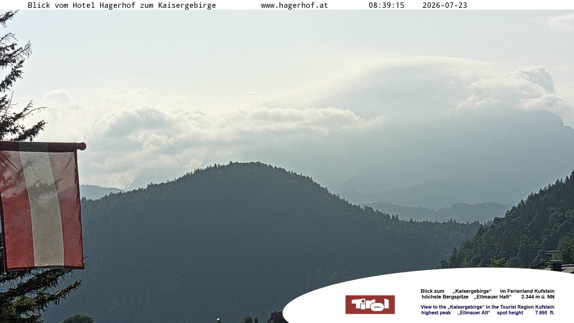 Archiv Foto Webcam Blick aufs Kaisergebirge