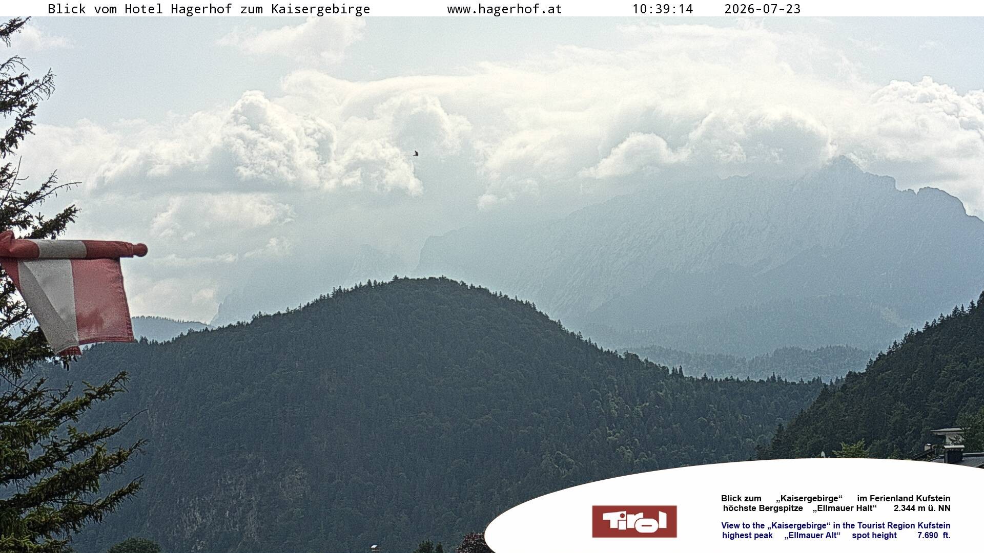 Archiv Foto Webcam Blick aufs Kaisergebirge