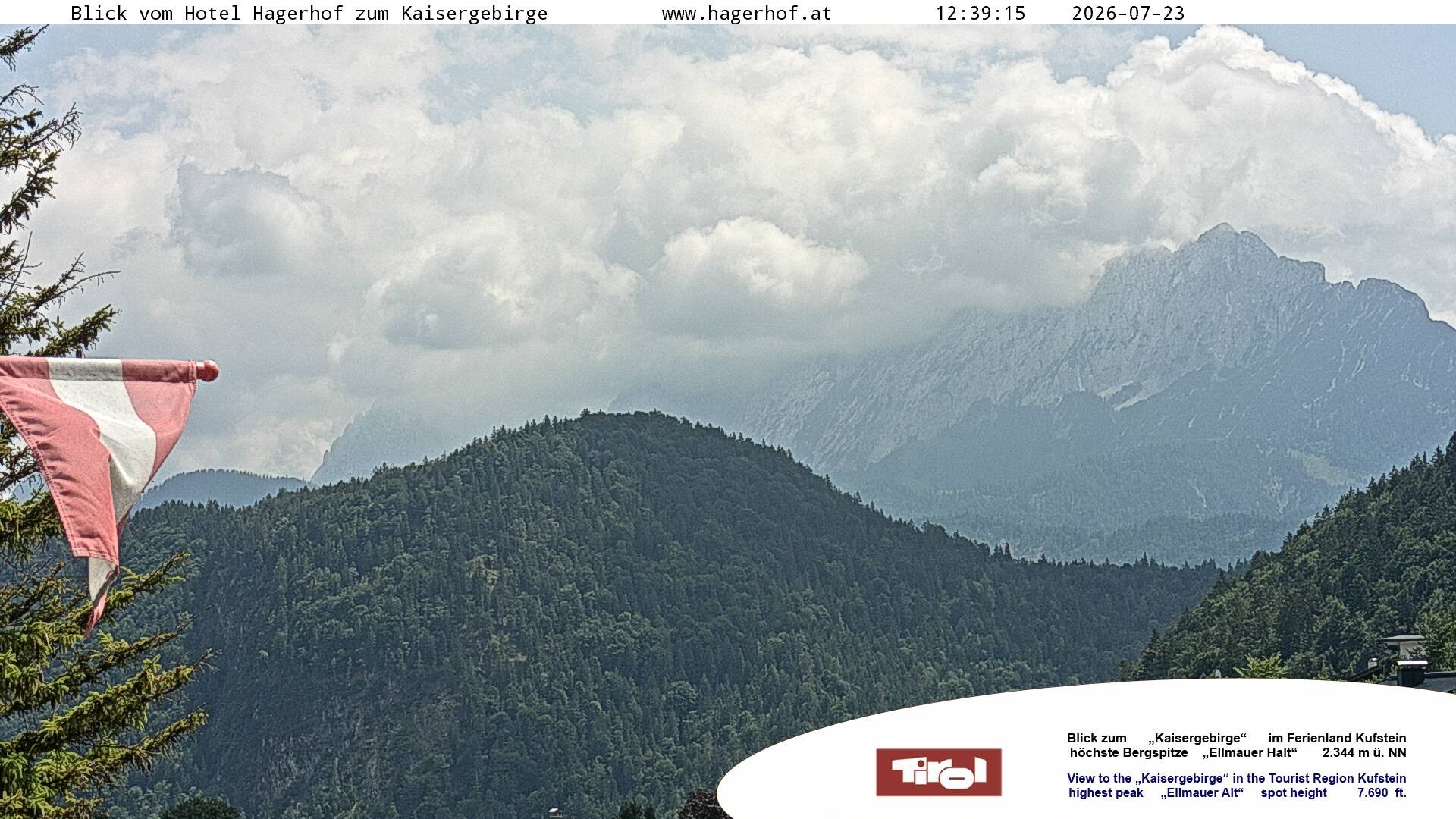 Archiv Foto Webcam Blick aufs Kaisergebirge