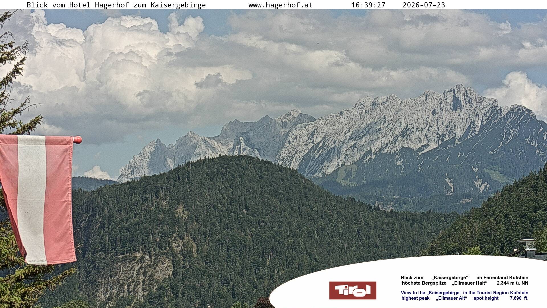 Archiv Foto Webcam Blick aufs Kaisergebirge
