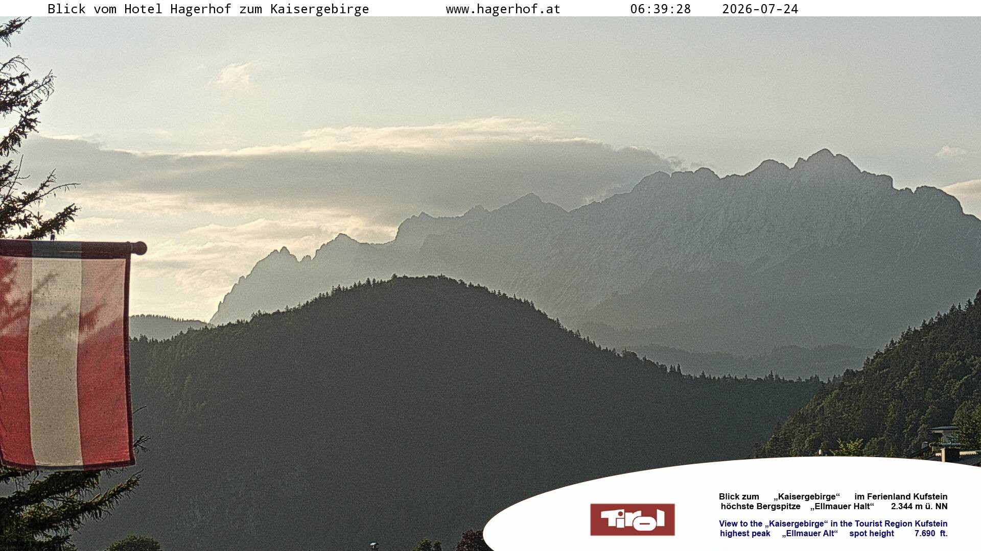 Archived image Webcam View to Kaisergebirge
