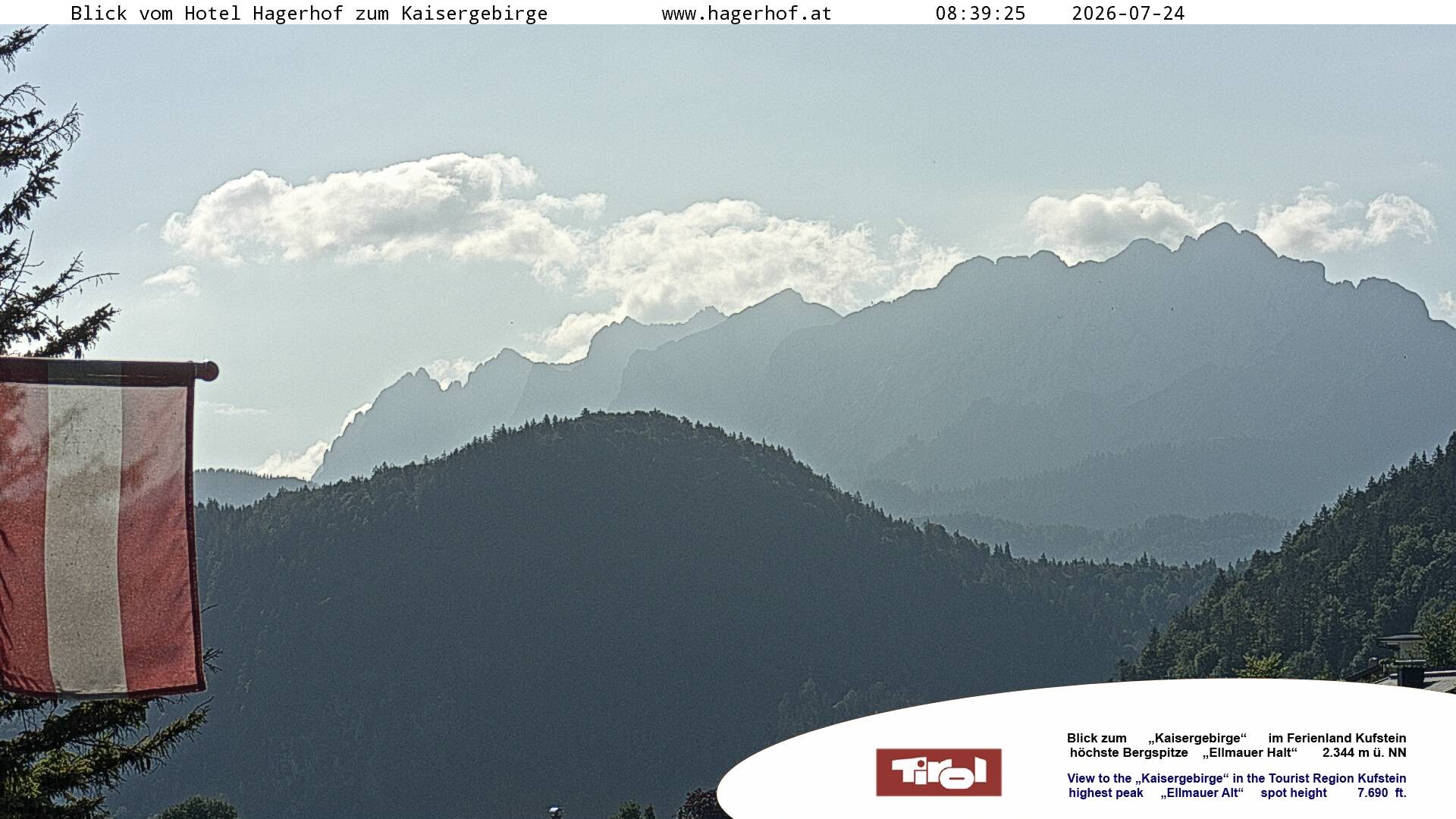 Archived image Webcam View to Kaisergebirge