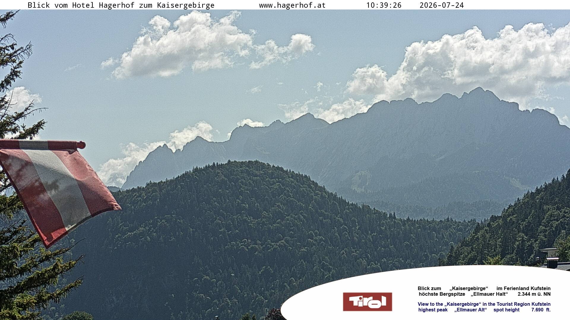 Archived image Webcam View to Kaisergebirge